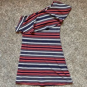 Love, fire one sleeve dress